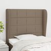 vidaXL Hoofdbord met randen 93x23x118/128 cm stof taupe