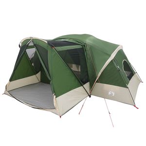 vidaXL Trekkingtent met waterdichte regenfly 10-persoons Groen