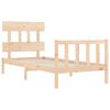 vidaXL Bedframe met hoofdbord massief hout