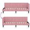 vidaXL Hoekbedframe met hoofdeinde Roze 80 cm x 200 cm Fluweel