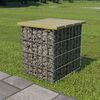 vidaXL Tuinvoetenbank 40x40x45 cm gegalvaniseerd staal en grenenhout