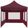 vidaXL Partytent inklapbaar met wanden 6x3 m aluminium wijnrood
