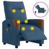 vidaXL Massagestoel elektrisch verstelbaar stof blauw