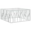 vidaXL Salontafel 100x100x50 cm roestvrij staal en glas
