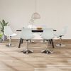 vidaXL Eetkamerstoelen draaibaar 6 st PP wit