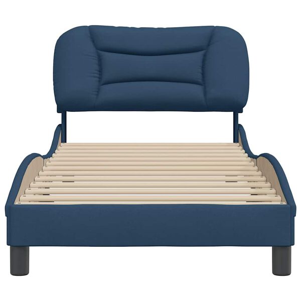vidaXL Bedframe zonder matras "Hvar" 90x190 cm stof blauw