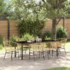 vidaXL Tuin Eetset 7 pcs Bruin poly rattan