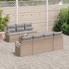 vidaXL Bankstel 8 pcs Beige en Grijs poly rattan