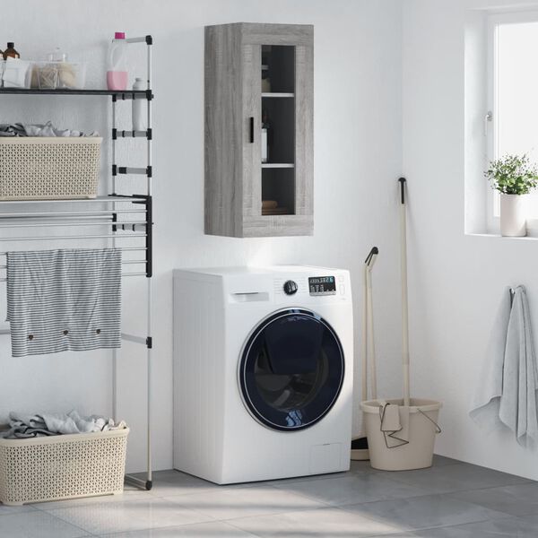 vidaXL Bovenkast 34,5x34x90 cm grijs sonoma eikenkleurig