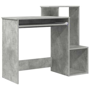 vidaXL Bureau met lade Beton Grijs 106 x 41 x 88.5 cm Bewerkt hout