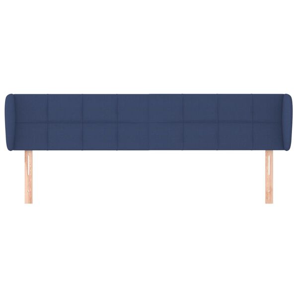 vidaXL Hoofdbord met randen 163x23x78/88 cm stof blauw
