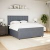 vidaXL Boxspring met matras fluweel donkergrijs 180x200 cm