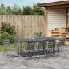vidaXL Tuin eettafelset 11 pcs Antraciet Poedercoating staal