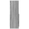 vidaXL Hoge kast 92x33x100 cm bewerkt hout grijs sonoma eikenkleurig