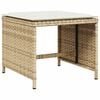 vidaXL 13-delige Tuinset met kussens poly rattan beige