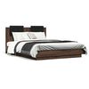 vidaXL Bedframe met hoofdeinde bruin eikenkleurig 120x190 cm