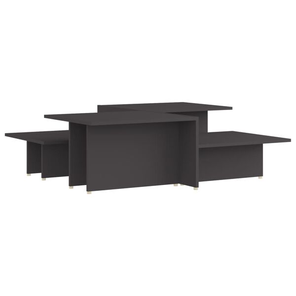 vidaXL Salontafels 2 st 111,5x50x33 cm bewerkt hout grijs