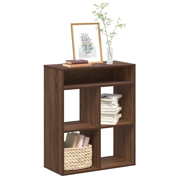 vidaXL Boekenkast 66x31x80 cm bewerkt hout bruin eikenkleur