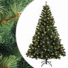vidaXL Kunstmatige Inklapbare Kerstboom 240 cm 300 LED's Warmwit
