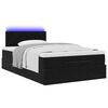 vidaXL Ottoman bed met matras en LED's 120x200cm fluweel zwart
