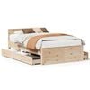 vidaXL Bedframe zonder matras met hoofdbord grenenhout 120x190 cm