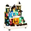 vidaXL Kerstdorp met slee SALO 19 x 13 x 24 cm Kunststof Meerkleurig