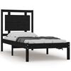 vidaXL Bedframe massief hout zwart 100x200 cm