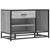 vidaXL Schoenenbank 80x40x53,5 cm bewerkt hout en metaal grijs sonoma