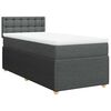 vidaXL Boxspring met matras stof donkergrijs 100x200 cm