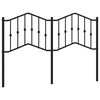 vidaXL Vervangend hoofdbord 135 cm metaal zwart