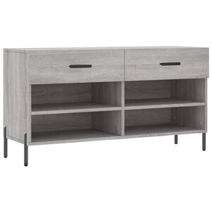 vidaXL Schoenenbank 102x35x55 cm bewerkt hout grijs sonoma eikenkleur