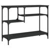 vidaXL Wandtafel met schappen 100x35x75 cm zwart