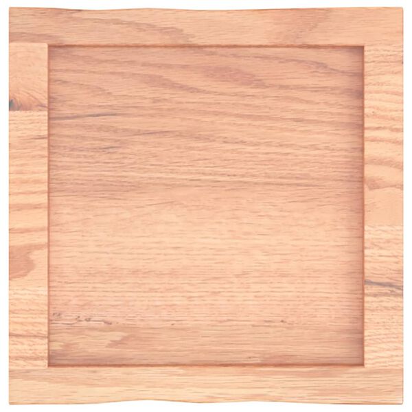 vidaXL Tafelblad natuurlijke rand 40x40x(2-4) cm eikenhout lichtbruin