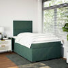 vidaXL Boxspring met matras fluweel donkergroen 120x190 cm