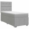vidaXL Boxspringbed met matras met hoofdeinde Lichtgrijs Enkel Stof