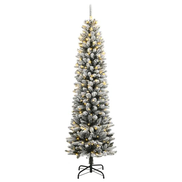 vidaXL Kunstkerstboom met 300 LED's en sneeuw 210 cm