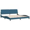 vidaXL Bedframe zonder matras fluweel blauw 200x200 cm