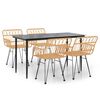 vidaXL 5-delige Tuinset poly rattan