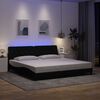 vidaXL Bedframe met LED zonder matras 200x200 cm stof zwart