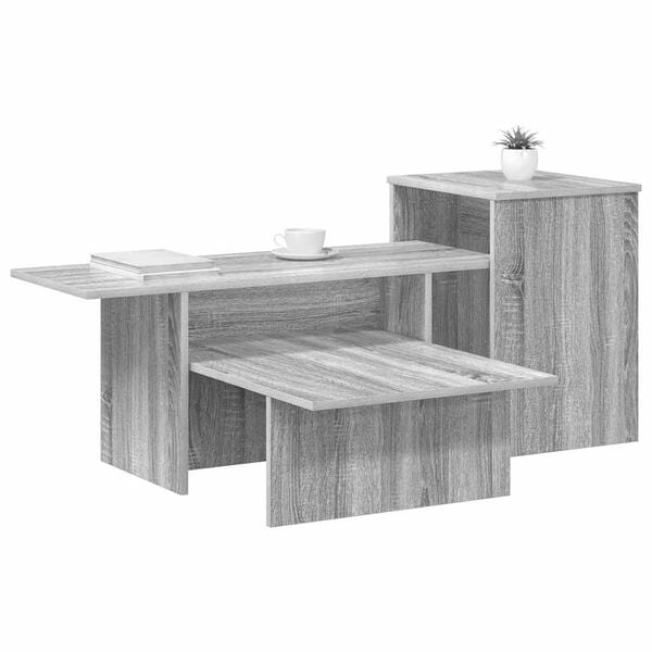 vidaXL Wandtafel Grijs Sonoma 91,5 x 35 x 38,5 cm Bewerkt hout
