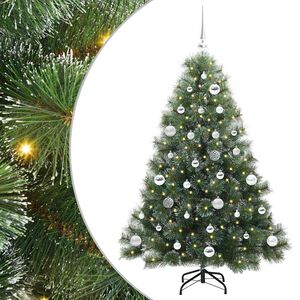 vidaXL Kunstkerstboom met 150 LED met standaard Groen 150 cm PE en PVC