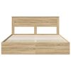 vidaXL Bedframe met lade Sonoma Eiken 180 x 200 cm Ingenieurshout