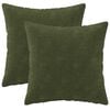 vidaXL Kussensloop 2 st HEERLEN Groen 50 x 50 cm Microfiber Fleece