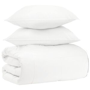 vidaXL Dekbedset 3 st Wit Bamboe