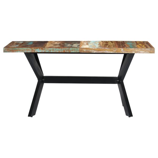 vidaXL Eettafel 160x80x75 cm massief gerecycled hout