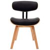 vidaXL Eetkamerstoelen 6 st gebogen hout en kunstleer zwart