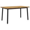 vidaXL 140 x 70 x 75 cm Massief Acaciahout Wit en zwart Rechthoekig