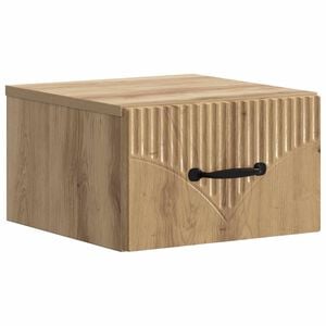 vidaXL Wandbeugel Bedkast Artisanaal eiken 34,5 x 33 x 20 cm