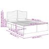 vidaXL Bedframe met hoofdeinde Beton 160 x 200 cm Massief grenenhout