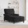 vidaXL Chaise Lounge met kussen Zwart 91 x 157 x 91 cm Fluweel